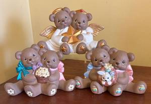 MB - Trio of Ceramic Bear Figurines