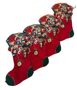 MB - Four Festive Extra Large Christmas Stockings