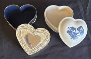 MB - Pfaltzgraff & Things Remembered Heart Trinket Boxes