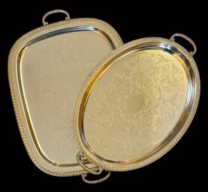 MB - Two Vintage Silver Plate Kensington Serving Trays