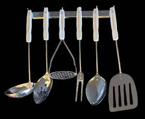 MB - Stainless Steel Kitchen Utensil Set Ladle, Skimmers, Spatula and More