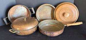 MB - Vintage Copper Cookware Pots & Pans