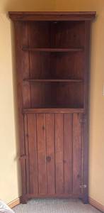 LL - Vintage Corner Cabinet Shelf