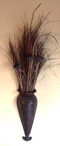 LL - Decorative Wall Vase with Dried Stems