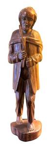 LL - Vintage Ecuadorian Hand Carved Wooden Statue