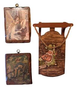 LL - Vintage Wooden Decorative Plaques and More