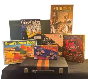 LL - Board Games Chinese Checkers, UNO Anniversary, Jeopardy, Scrabble Deluxe, Snail Pace Race and More