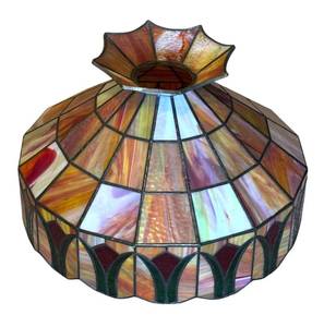 LL - Stunning Vintage Stained Glass Lampshade