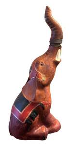 LL - Vintage Leather Elephant Decanter