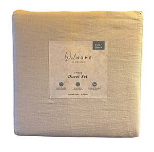 LL - Welhome by Welspun Relax Duvet Cover Set - FullQueen - Storm Cloud - 3-Piece