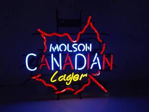 Vintage WORKING Molson Lager Neon Sign