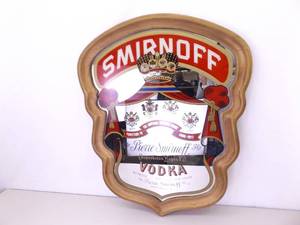 LARGE Smirnoff Vodka Advertising Wall Mirror