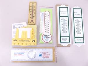 Lot of Vintage Advertising Red-Line Alcohol Thermostats, etc.