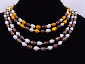 2 Authentic Baroque Pearl 48 Necklaces