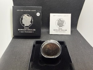 2021-S Uncirculated Morgan Silver Dollar in Original Mint Box with COA