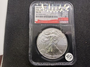 2017  1 Oz. Silver American Eagle NGC MS70 First Day of Issue - Perfect Grade