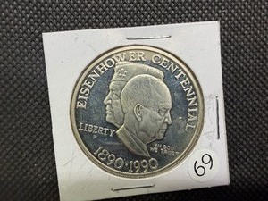 1990-P Proof Eisenhower Silver Commem. Dollar