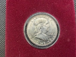 1962-D Brilliant Uncirculated Silver Franklin Half Dollar