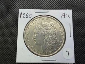 1880 Morgan Silver Dollar Marked AU When Purchased