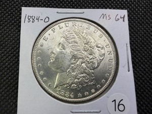 1884-O Morgan Silver Dollar Marked MS64 When Purchased - Nice Mint Luster