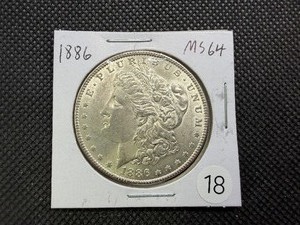 1886 Morgan Silver Dollar Marked MS64 When Purchased