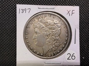 1897 Morgan Silver Dollar Marked XF When Purchased