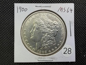 1900 Morgan Silver Dollar Marked MS64 When Purchased - Nice Coin