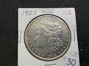 1903 Morgan Silver Dollar Marked MS When Purchased
