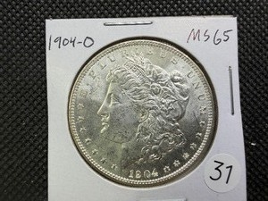 1904-O Morgan Silver Dollar Marked MS65 When Purchased - Nice Mint Luster