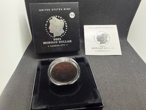 2021-CC  Uncirculated Morgan Silver Dollar in Original Mint Box with COA