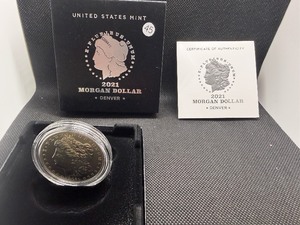 2021-D  Uncirculated Morgan Silver Dollar in Original Mint Box with COA