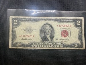 1953 Red Seal $2 Bill
