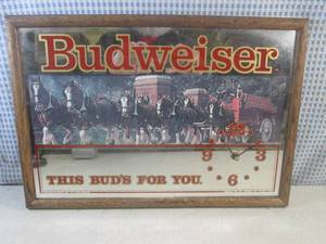(EC1) Vintage 1996 Wood Framed Budw...