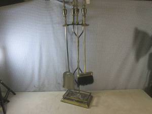 (CSB) Vintage Brass Color Fireplace...