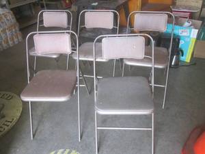 (CS) 5 Vintage Samsonite Folding Ch...