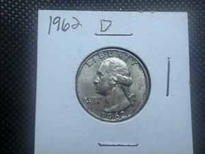 1962 D Silver Washington Quarter