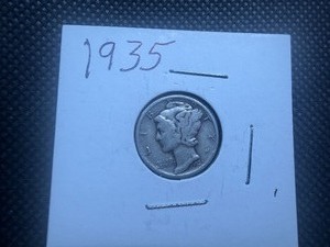 1935 Silver Mercury Dime