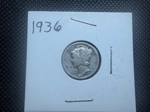 1936 Silver Mercury Dime