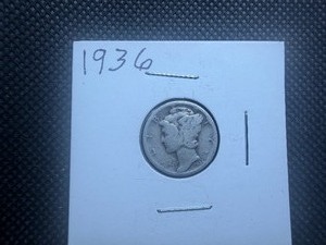 1936 Silver Mercury Dime