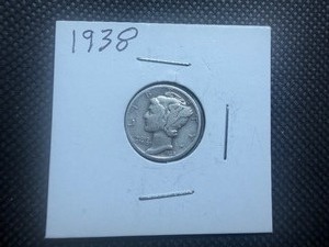 1938 Silver Mercury Dime