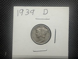 1939 D Silver Mercury Dime