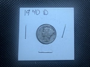 1940 D Silver Mercury Dime