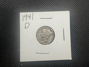 1941 D Silver Mercury Dime