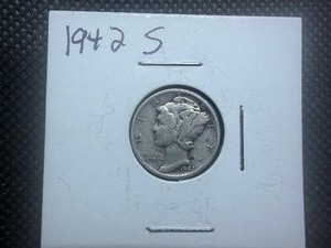 1942 S Silver Mercury Dime