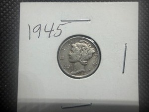 1945 Silver Mercury Dime