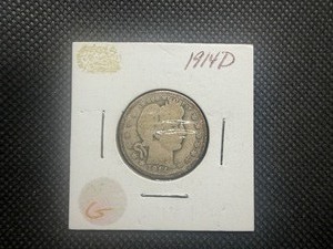 1914 D Barber Silver Quarter