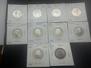Ten State Quarters Various Dates and Mints some marked BU when purchased
