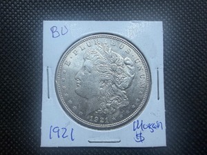 1921 Morgan Silver Dollar Marked BU When Purchased