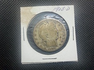 1908 D Barber Silver Half Dollar