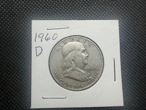 1960 D Franklin Silver Half Dollar